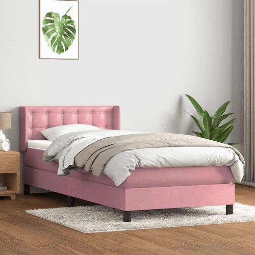 Box Spring krevet s madracem ružičasti 90x210 cm samt Cijene