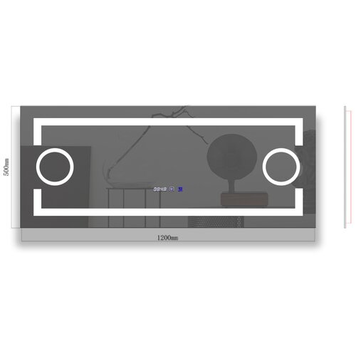 Linni ogledalo za kupatilo 055 led 50x120 Slike