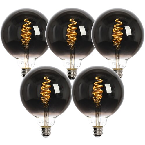 LUEDD Komplet 5 pametnih LED žarnic E27 G125 črne 4W 60lm 1800-3000K Cene