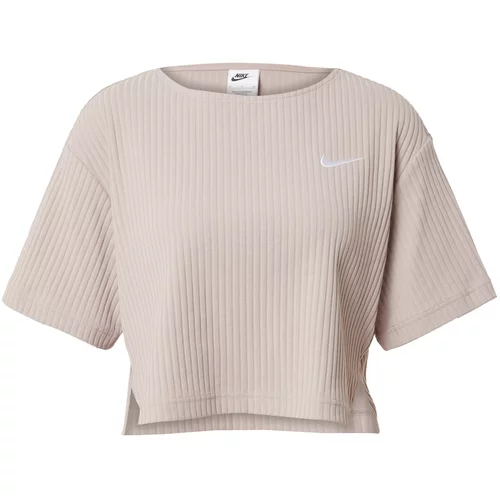Nike Sportswear Majica taupe siva / bijela