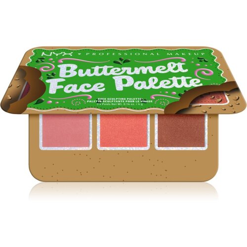 NYX Professional Makeup Holiday Buttermelt paleta za lica odtenek Dark 3x4 g Cene