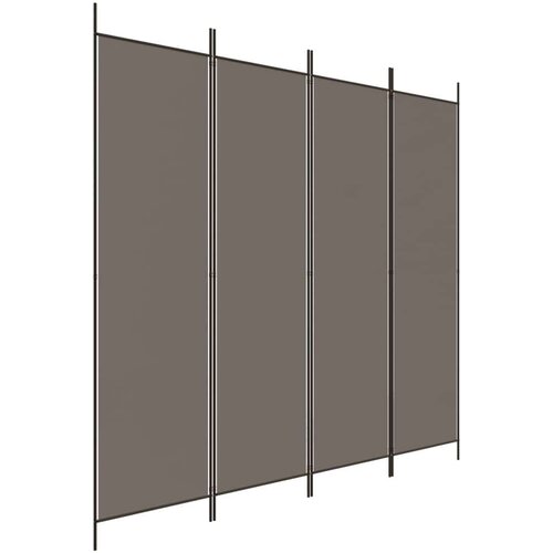  pregrada s 4 panela antracit 200 x 200 cm od tkanine Slike