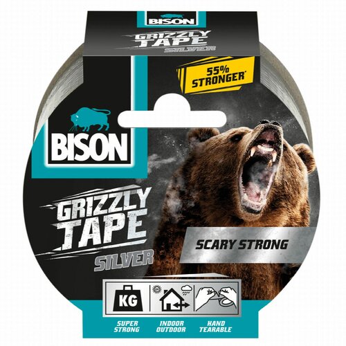 Bison Grizzly Tape Traka Siva 10M 261874 Slike