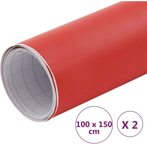 VidaXL Folije za automobil 2 kom mat crvene 100 x 150 cm Slike