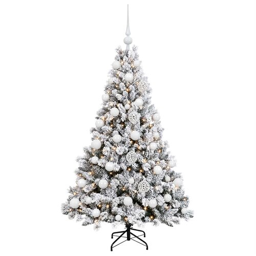  Umjetno božićno drvce s kuglicama 150 cm 150 LED lampica Slike
