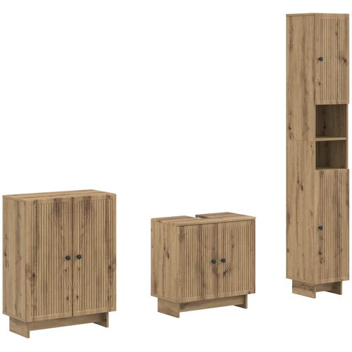  Set za kupaonicu od 3 dijela EDE Hrast artisan Cene