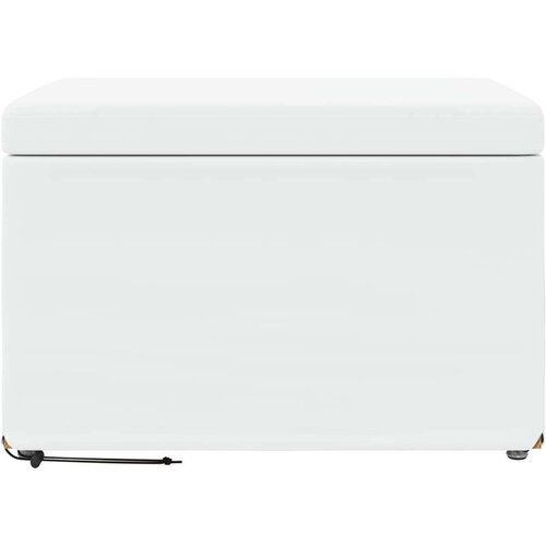  Stolica Bijelo 61 x 41 x 40 cm Umjetna Koža i Fino Radeći Drvo - Bijelo 60 cm Umjetna koža Slike
