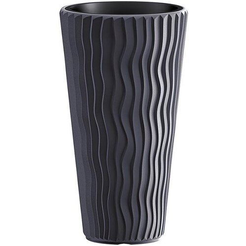 Prosperplast saksija Talasasta - antracit S433 / 30&amp;times;33 cm Slike