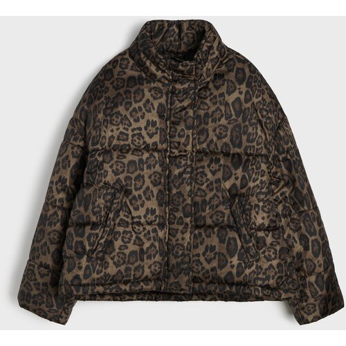 Sinsay Pro&amp;scaron;ivena puffer jakna s leopard uzorkom Slike