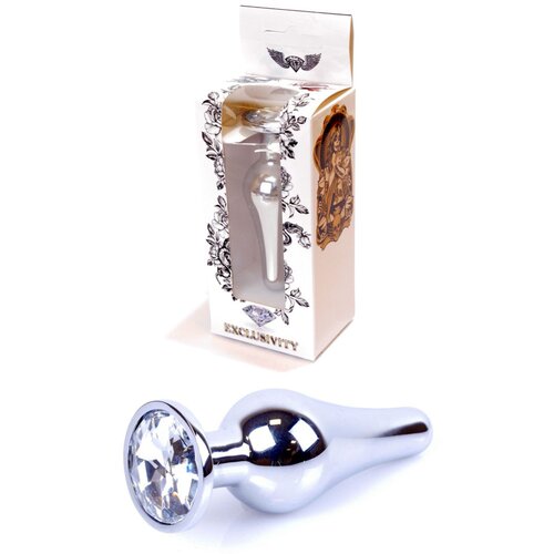  Jewellery Silver BUTT PLUG- Clear  64 00075 Cene