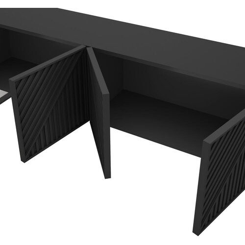 Marckeric Crna TV komoda 161x55x35 cm Peta &amp;ndash; Slike