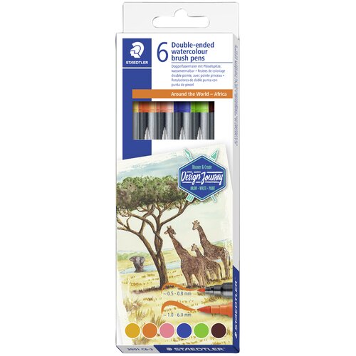 Staedtler dvojno fiber pero, Afrika, 6-delni kartonski kovček, (21655118) Cene