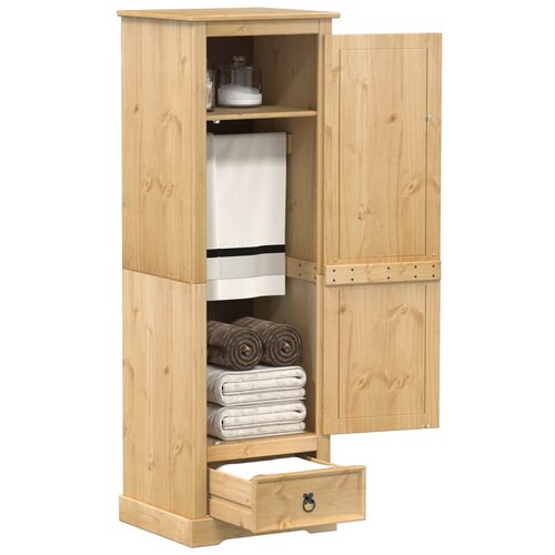  The Living Store Garderobna omara Corona 55x50x170 cm trdna borovina - Garderobna Omara, (21498990) Cene