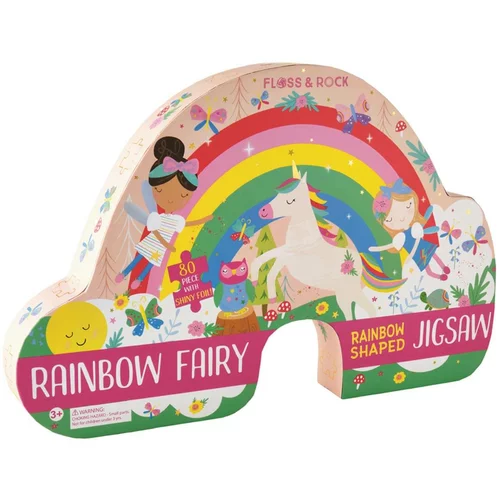 Floss&Rock® sestavljanka jigsaw puzzle rainbow fairy (80 kosov)