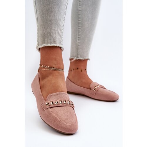 Boto Shiny Women's Moccasins with Chain Pink Aredilla Cijene