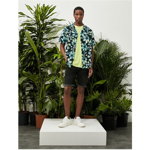 Koton Bermuda Denim Shorts Layered Leg Detail Buttoned Pocket Cotton Slike