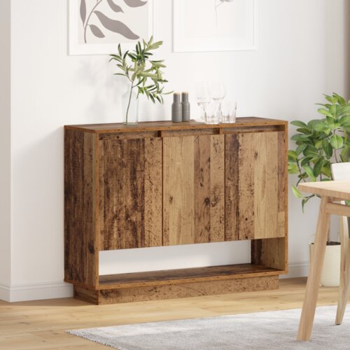 vidaXL s policom s vratima Staro drvo 97 x 29 x 75 cm Konstruirano drvo Cene