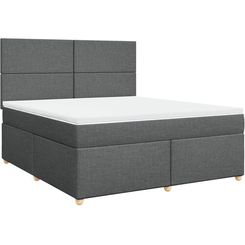 Maison Chic Box spring postelja - Vzmetna postelja z vzmetnico temno siva 180x200 cm blago SL11609, (21906356) Cene