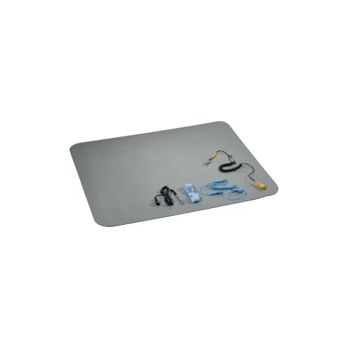 TRU COMPONENTS ESDM 500BG ESD set stolnih podloga siva (D x Š x V) 590 x 500 x 2 mm uklj. kabel za uzemljenje, uklj. nar