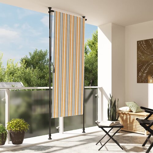 vidaXL Vanjska roleta žuto-bijela 120 x 270 cm od tkanine i čelika Cijene