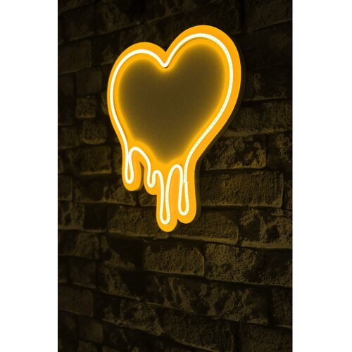 Wallity Dekorativna plastična LED rasveta Melting Heart Yellow Slike