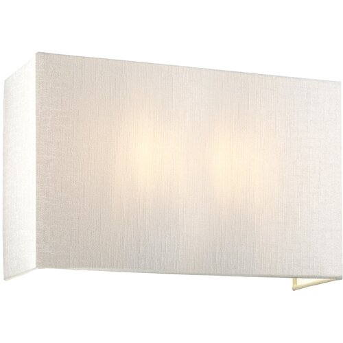 Elstead Lighting Elstead Lightbox Velika kvadratna stenska svetilka Riley z medeninastim senčnikom iz umetne svile v slonokoščeni barvi, (22098888) Cene