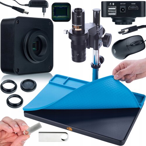 Rosfix Komplet Mikroskopov Earth Pro MCEP-0.5X, Mikroskopska Kamera Gemini PRO 16MP, Silikonska Tla 380x260 Mm | Visoka Optika, HDMI, C-Mount, (5000212288) Cene