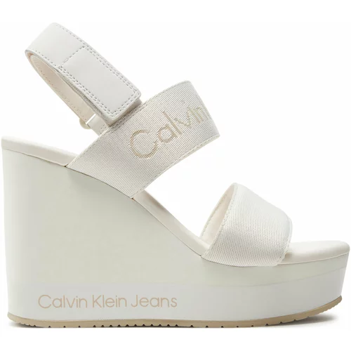 Calvin Klein Jeans Sandali Wedge Sandal Webbing In Mr YW0YW01360 Off White 01S