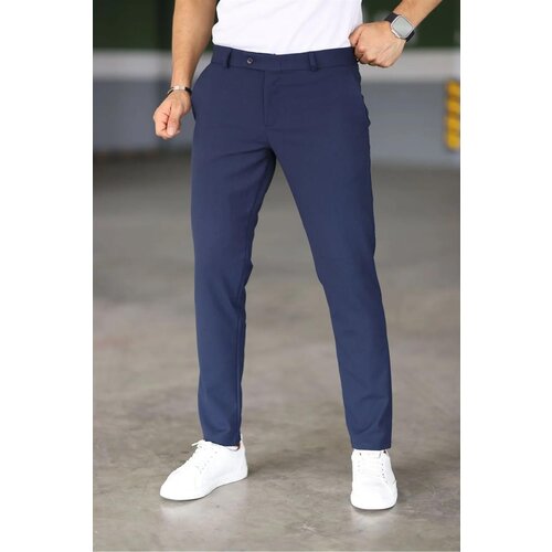 Dewberry 47676 Italian Cut Elastic Fabric Mens Trousers-NAVY Cijene