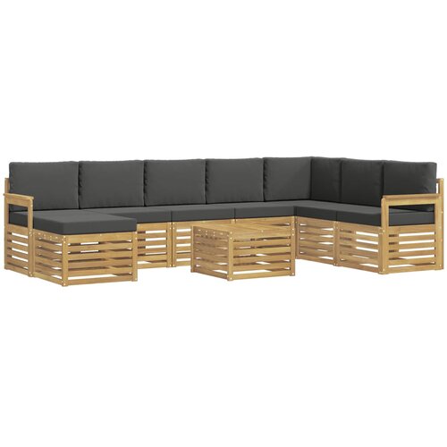  Set vanjskih sofa 9 kom. Bijela i antracit Poliester Slike