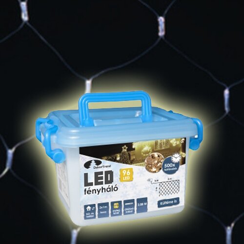 Dekortrend Novogodišnja LED svetleća providna mreža hladno bela 2m za spoljašnju i unutrašnju upotrebu Cene