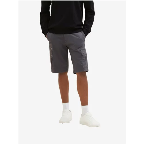 Tom Tailor Dark Grey Men's Shorts with Pockets - Men