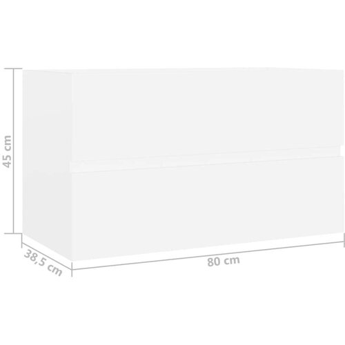 vidaXL Omarica za umivalnik bela 80x38,5x45 cm iverna plo&scaron;ča, (20679837) Cene