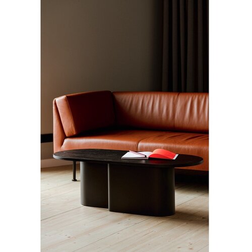 Noo.ma Crni stolić za kavu s pločom stola u dekoru hrasta 50x115 cm Looi &amp;ndash; Slike