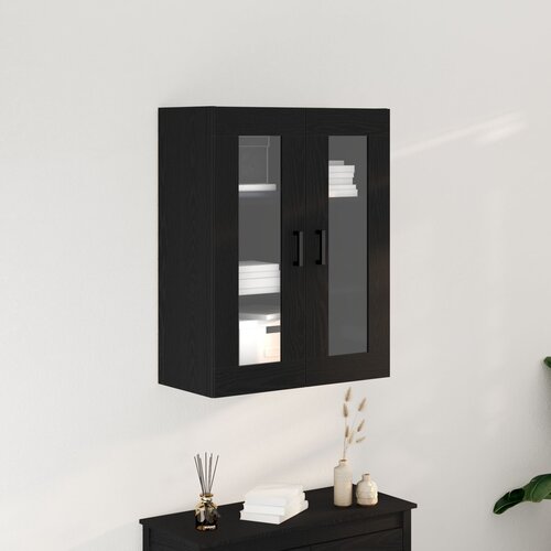VidaXL Zidni ormar Crni hrast Drvo Srednji Police Crni hrast sideboard Slike