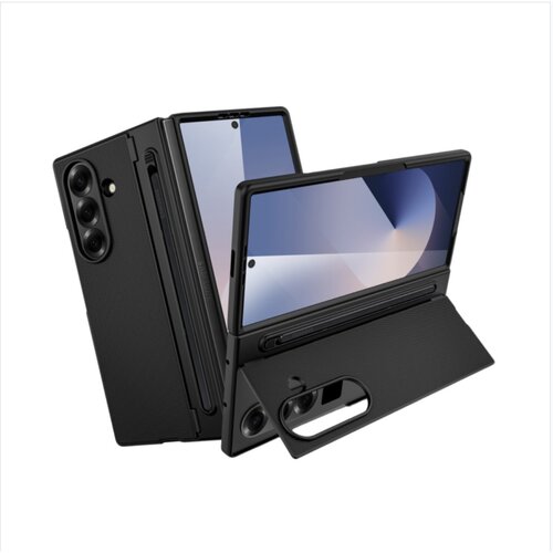 INF Foldable Phone Case Compatible with Samsung Galaxy Z Fold7 with Built-in Tempered Glass Screen Protector and S Pen Holder - Black PC Shell with Kickst, (5000275191) Cene