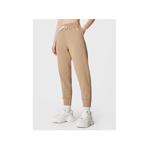Polo Ralph Lauren Donji dio trenirke Kapsuła Creamy Dreamy za žene, boja: bež, glatki materijal Slike