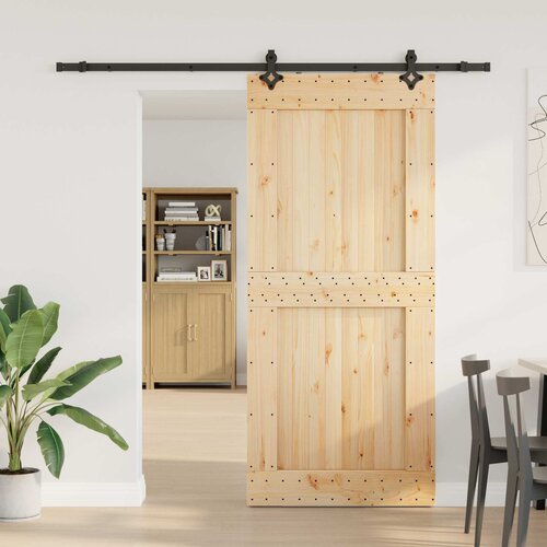  Klizna vrata NARVIK Prirodna i crna 100 x 210 cm (213,5 cm) Slike