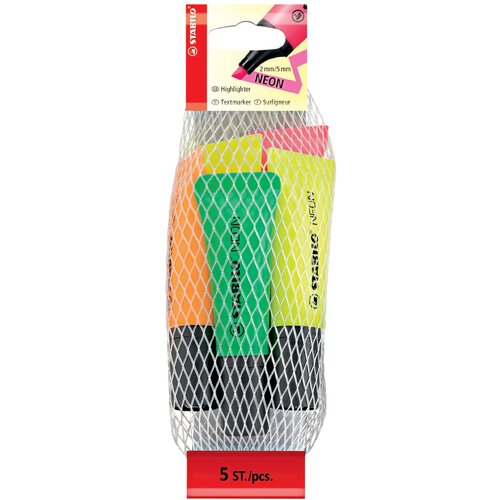 Stabilo osvetljevalec NEON, v mrežici 5 kom, (21655877) Slike