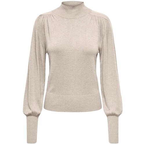 Only Puloverji Julia Life L/S Knit - Pumice Stone Bež Cene