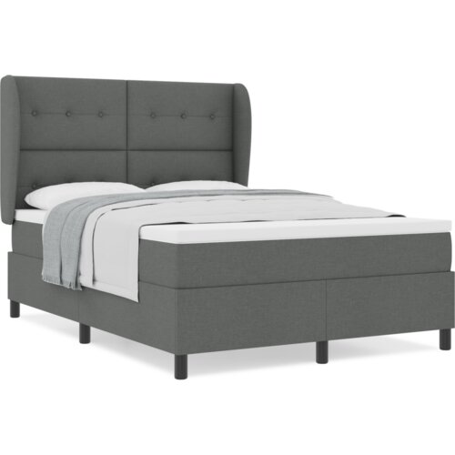 Box Spring krevet s madracem - Tamno siva 160x200 cm tkanina Slike