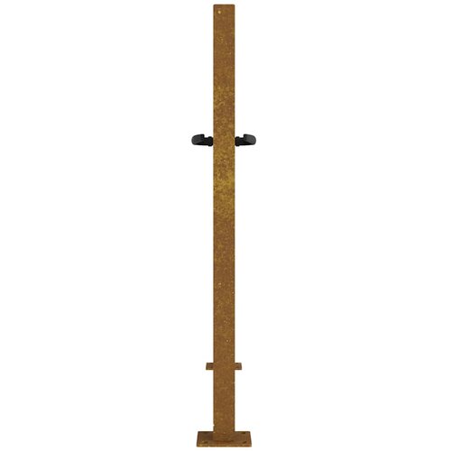  Vrtna vrata 100x75 cm Corten čelik dizajn od bambusa Slike