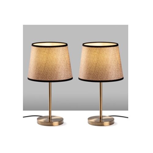 Opviq Set stonih lampi 5102, 21x21x39 cm, IP20, 2 komada, Srebrno-smeđa boja Slike