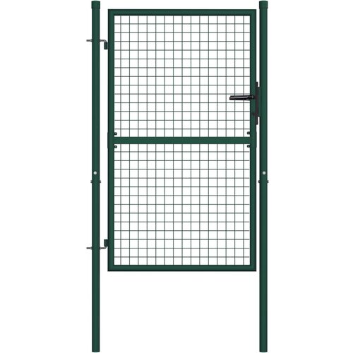 vidaXL Vrata za ograjo iz jekla 100x125 cm zelena Cene
