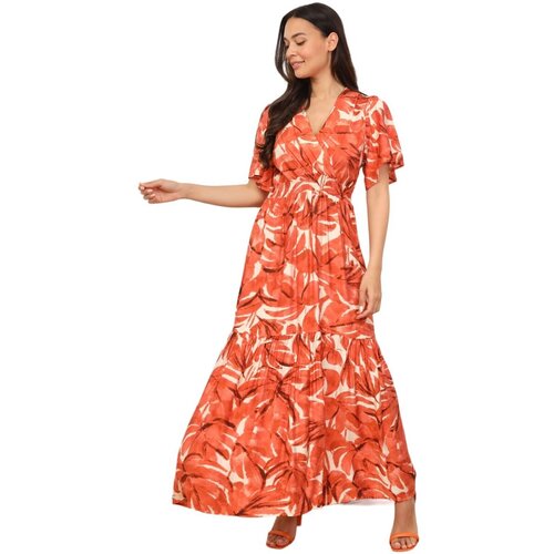 La Modeuse Dolge obleke 71372_P166400 Oranžna Cene