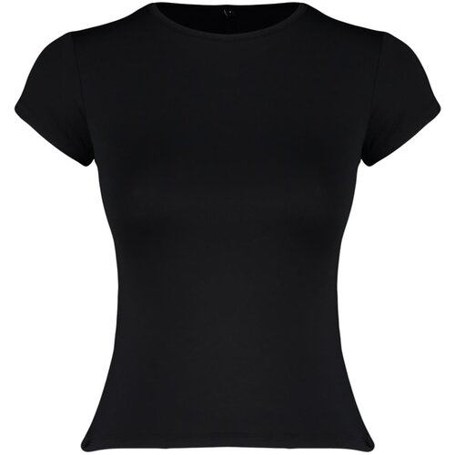 Trendyol Ženska majica TWOSS24TS00238, Crna Cene