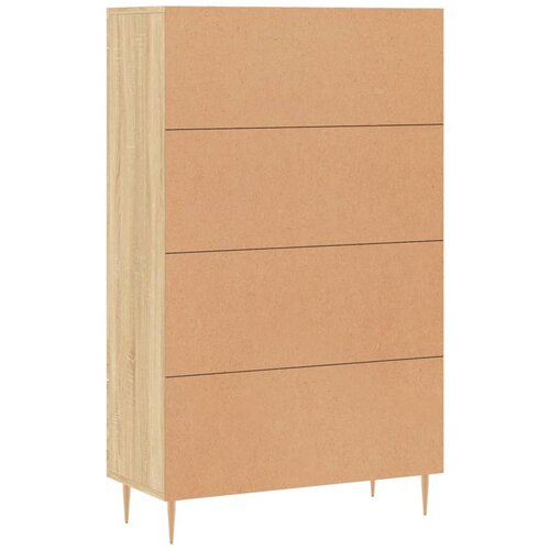  Visoka komoda boja hrasta 69,5 x 31 x 115 cm konstruirano drvo Slike