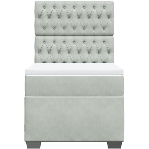  Box spring krevet s madracem svjetlosivi 100x200 cm bar&amp;scaron;unasti Slike