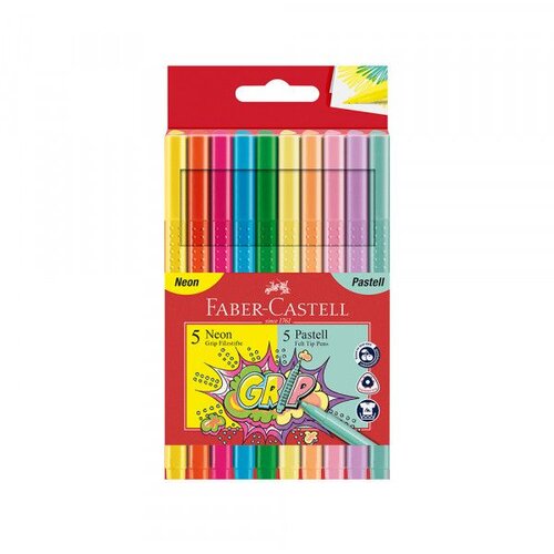 Faber-Castell šolski faber-castell grip neon+pastel 1/10 FABER-CASTELL Cene