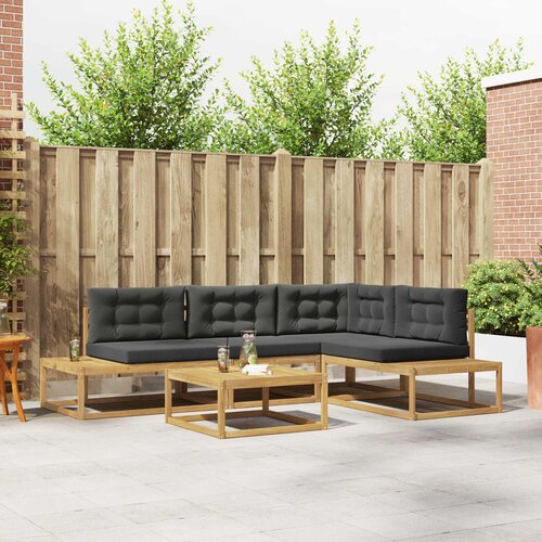  Set vanjskih sofa 5 kom. Bijela Poliester Cijene